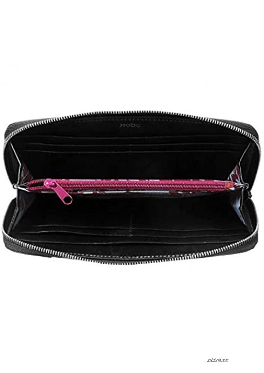 Hobo International Women's Adeline Leather Wallet Clutch in Black