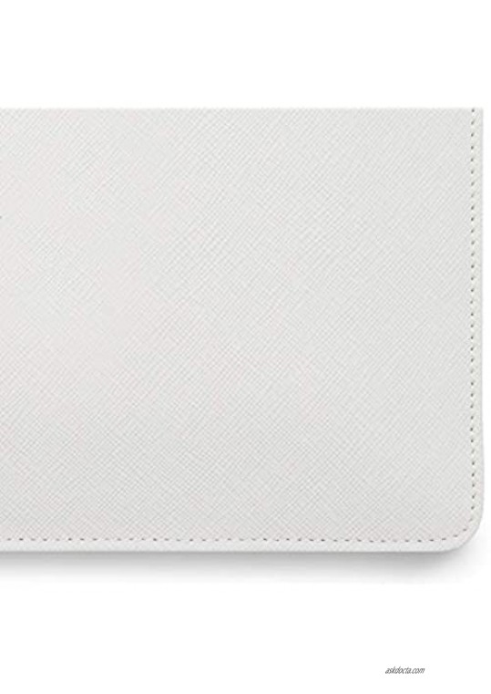 Katie Loxton Be Happy Women's Medium Vegan Leather Clutch Perfect Pouch White