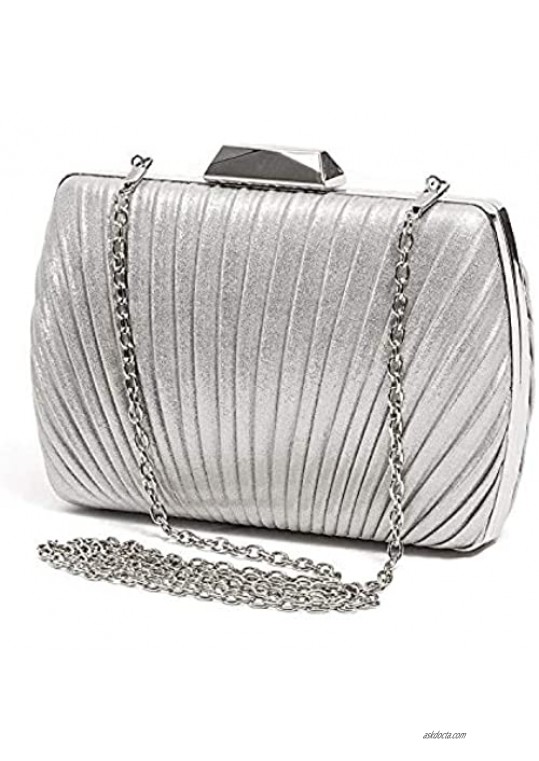 Lady Couture Shell Pleated Clutch Bag Shell Bag
