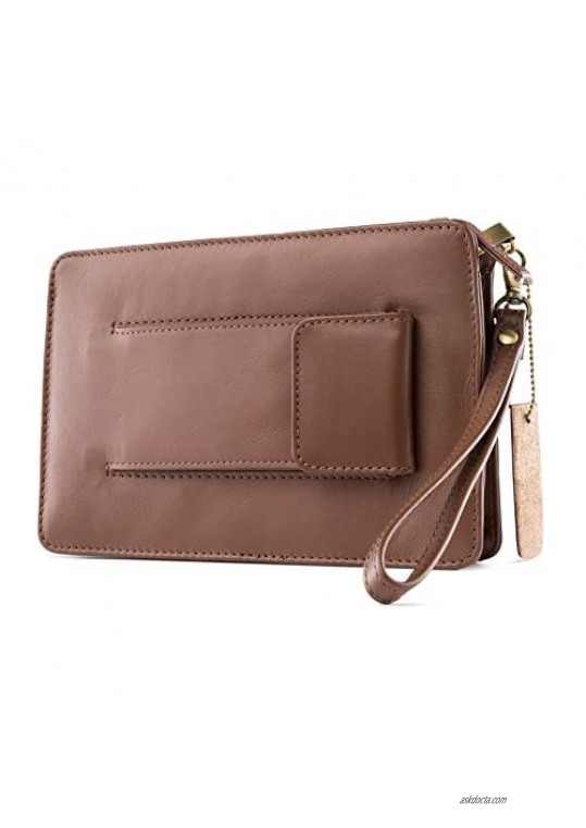 Visconti 02617 Mens Small Wrist Bag Carry- All Travel Clutch 9.5" x 6"x 2"