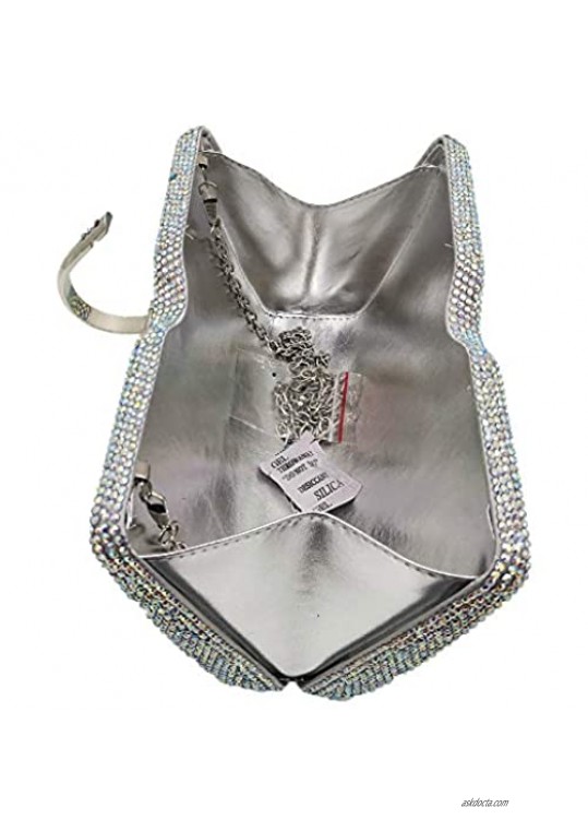 Elegant Women Crystal Evening Bags Wedding Cocktail Party Diamond Clutch Handbags