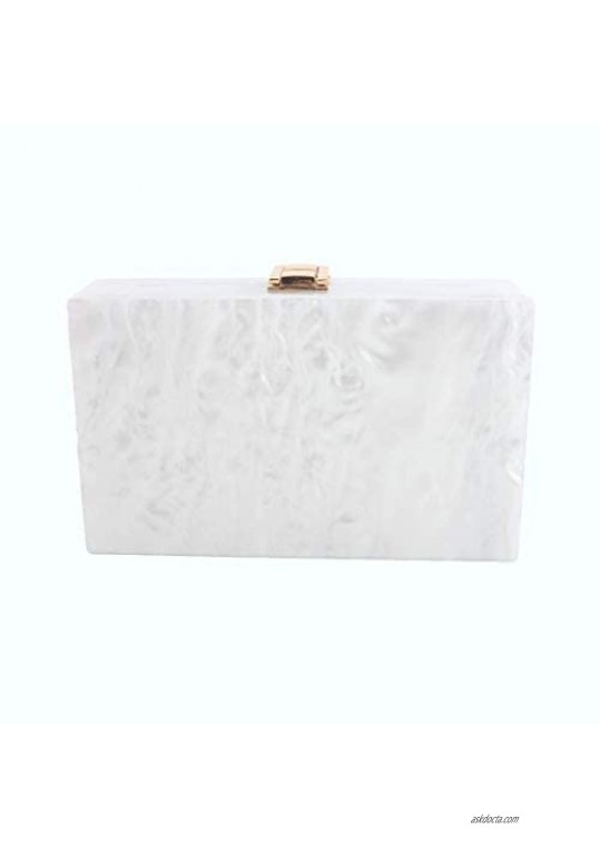 LETODE Women's Shiny Sequins Rectangular Acrylic Lucite Clutch Purse Evening Bag Prom Wedding Party bag cross body bags