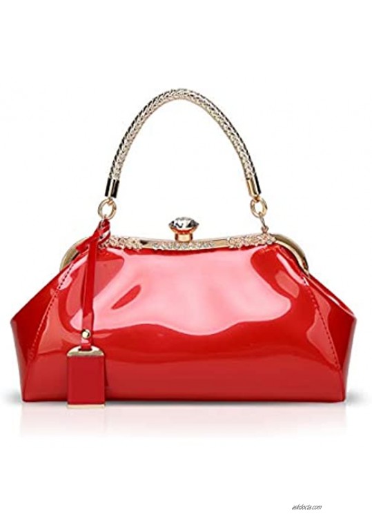 NICOLE & DORIS Handbags for Woman Patent leather Glossy Shell Clutches Evening Bags fashionable for Party