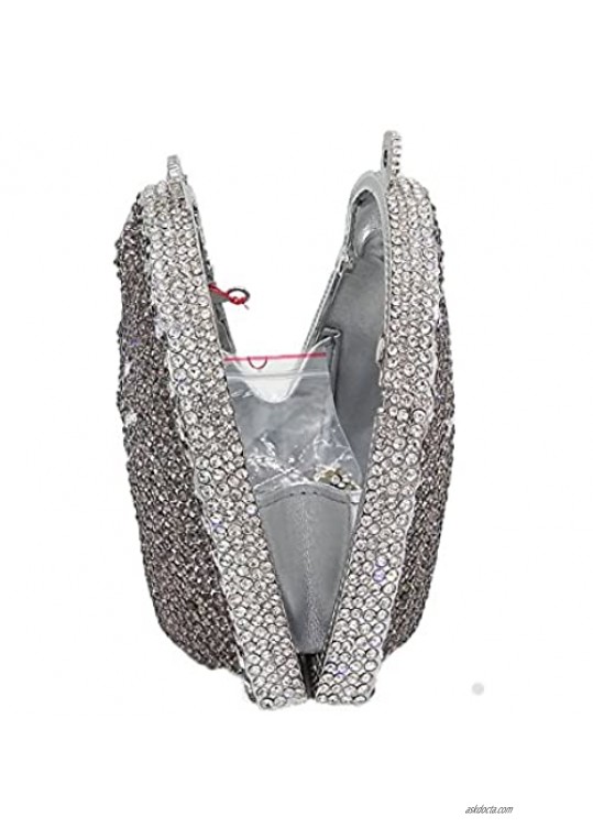 Sparkling 3D Horse Head Shape Women Crystal Clutch Bag Evening Wedding Handbags