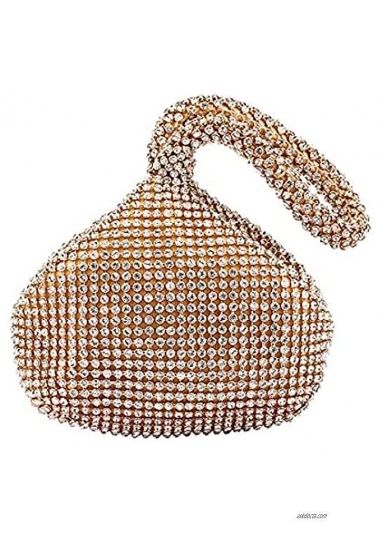 Women Triangle Bling Evening Bag Rhinestones Gatsby Mini Handbag for Party Date