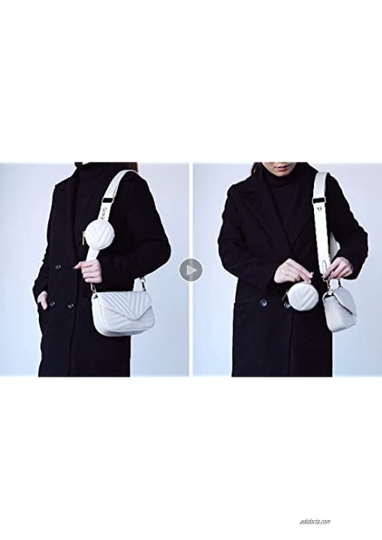 CHIC DIARY Crossbody Bag for Women Multipurpose Clutch Purse Shoulder Handbag with Coin Purse and Chain