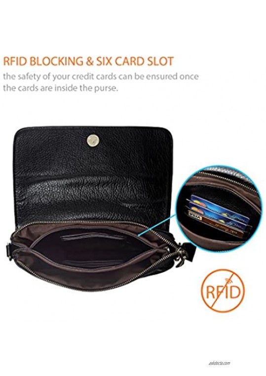 MINICAT Crossbody Purse Bulit in Wallet Small Crossbody Bags Pocketbooks for Women