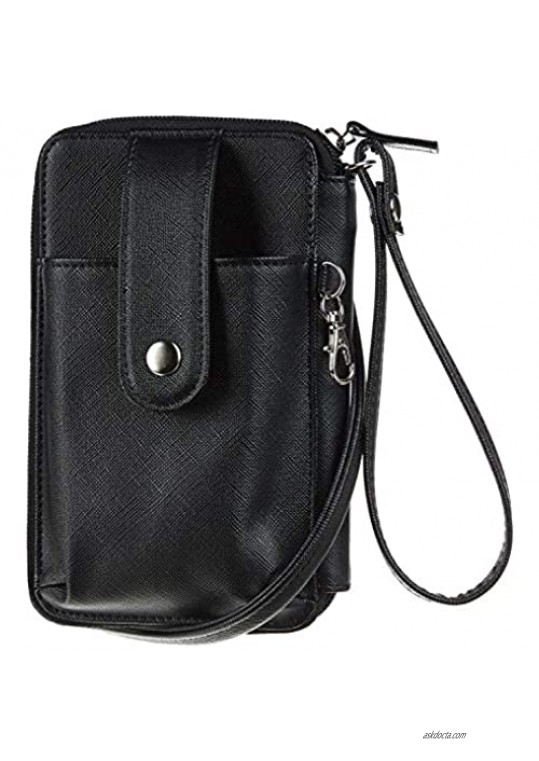 Sodsay Leather RFID Womens Crossbody Cell Phone Purse Credit Card Holder Wallet