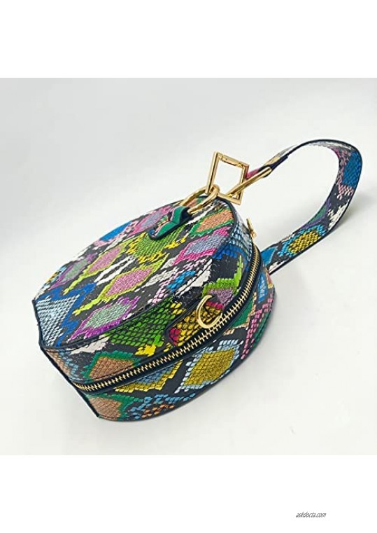 Women's Clear Small Crossbody Bag Fashion Snake Printed Purses and Handbags