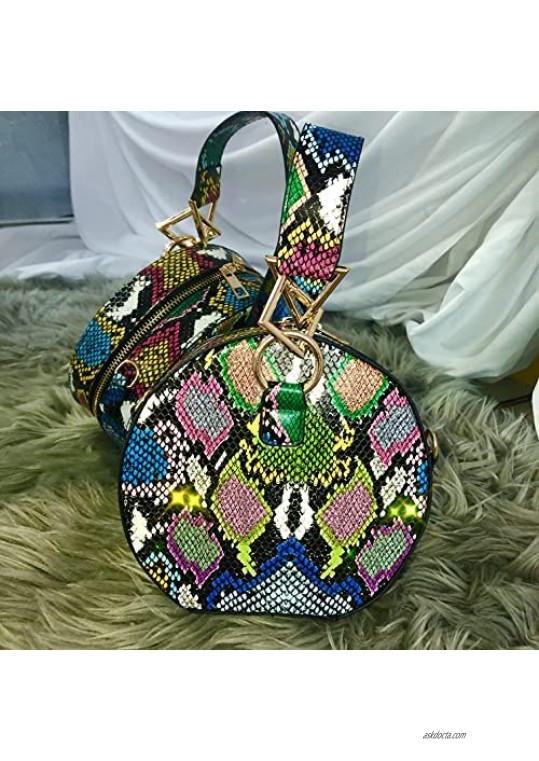 Women's Clear Small Crossbody Bag Fashion Snake Printed Purses and Handbags