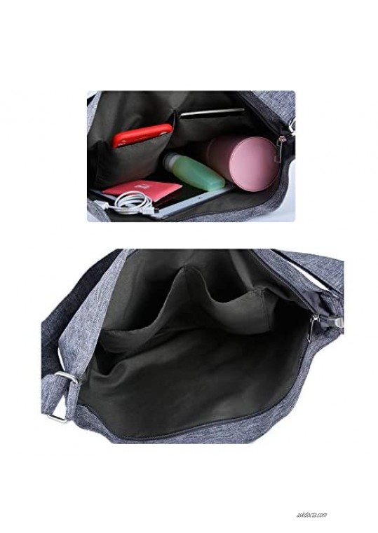Canvas Purse Fanspack Crossbody Bags for Women Canvas Tote Bag for Women Shoulder Bags Hobo Handbag Hobo Purses