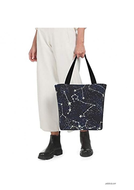 Canvas Tote Bag Handbag Womenes Casual Shoulder Bag Satchel with Zipper for Women Work School Travel Shopping Picnic