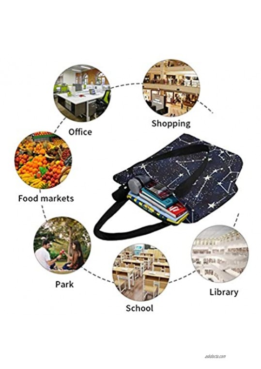 Canvas Tote Bag Handbag Womenes Casual Shoulder Bag Satchel with Zipper for Women Work School Travel Shopping Picnic