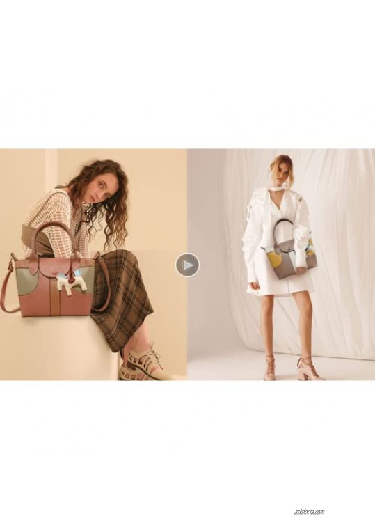 ELDA Purses and Handbags for Women Shoulder Tote Bags Top Handle Satchel in Pretty Color Combination