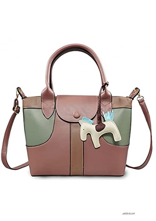 ELDA Purses and Handbags for Women Shoulder Tote Bags Top Handle Satchel in Pretty Color Combination