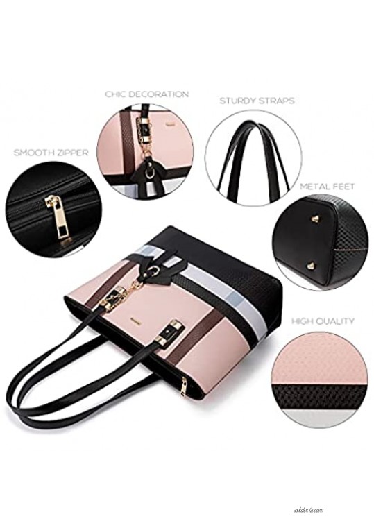 Handbags for Women Crossbody Tote Shoulder Bag Purse Bundle Set 3pcs Hobo Satchel Messenger Top Handle