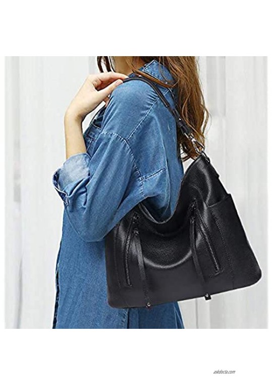 Heshe Womens Leather Handbags Shoulder Bag Cross Body Satchel Ladies Purse
