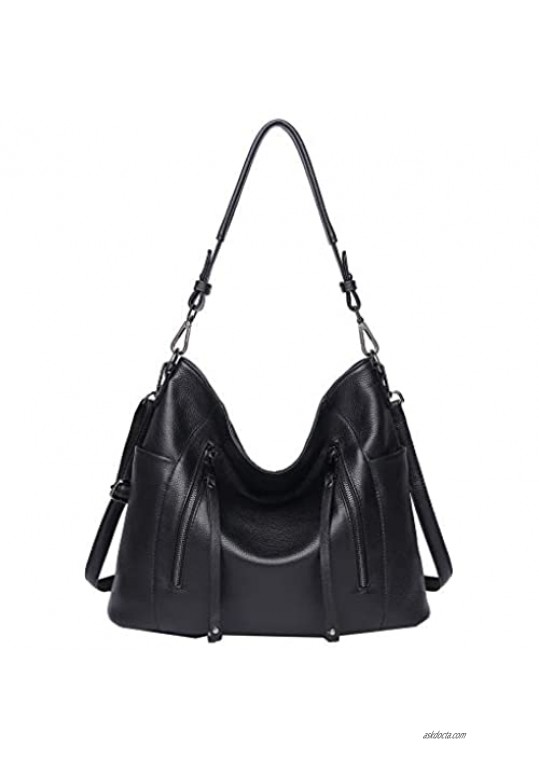 Heshe Womens Leather Handbags Shoulder Bag Cross Body Satchel Ladies Purse
