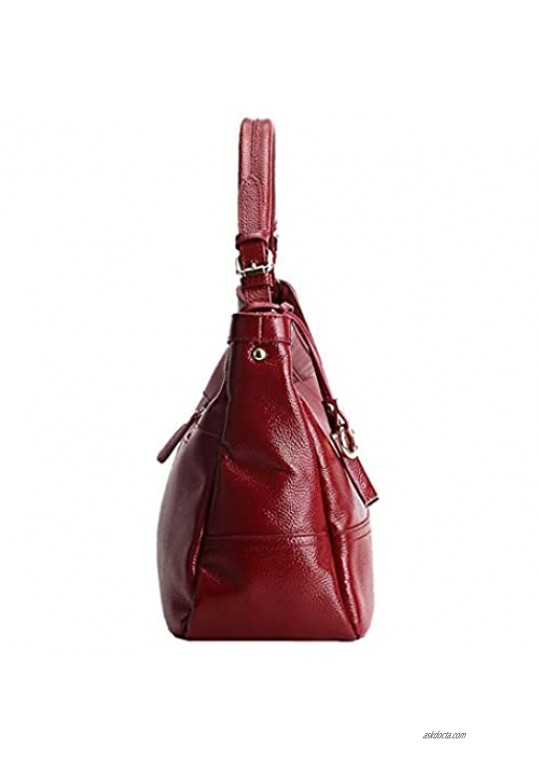 Heshe Womens Leather Handbags Shoulder Bag Top Handle Bag Tote Work Cross Body Satchel Ladies Purse