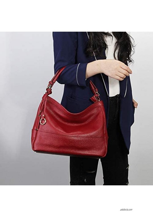 Heshe Womens Leather Handbags Shoulder Bag Top Handle Bag Tote Work Cross Body Satchel Ladies Purse