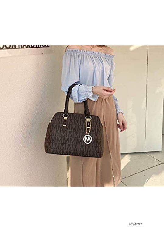 MKF Crossbody Satchel Bags for Women – PU Leather Shoulder Pocketbook Handbag – Lady Top Handle Tote Purse