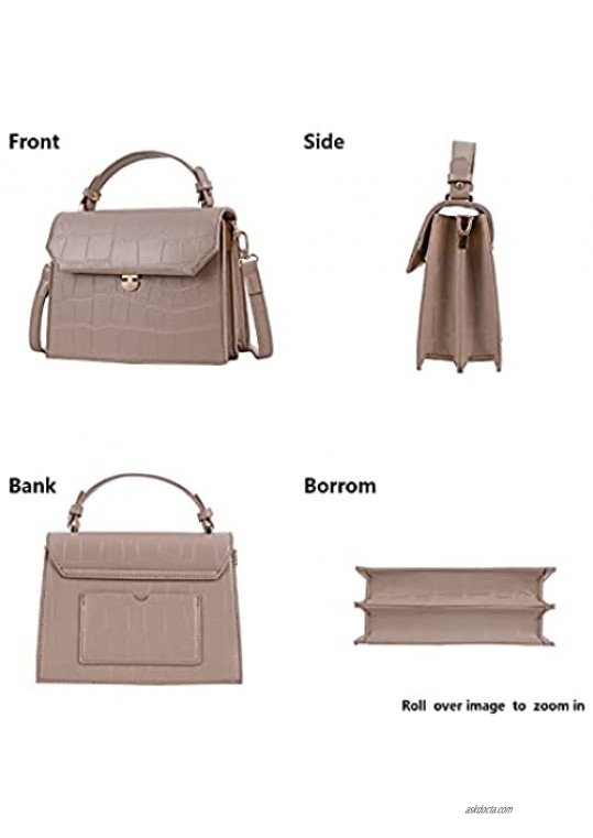 Qiayime Womens Purses and Handbags Shoulder Bags Buckle Handbags Satchel Tote Bags