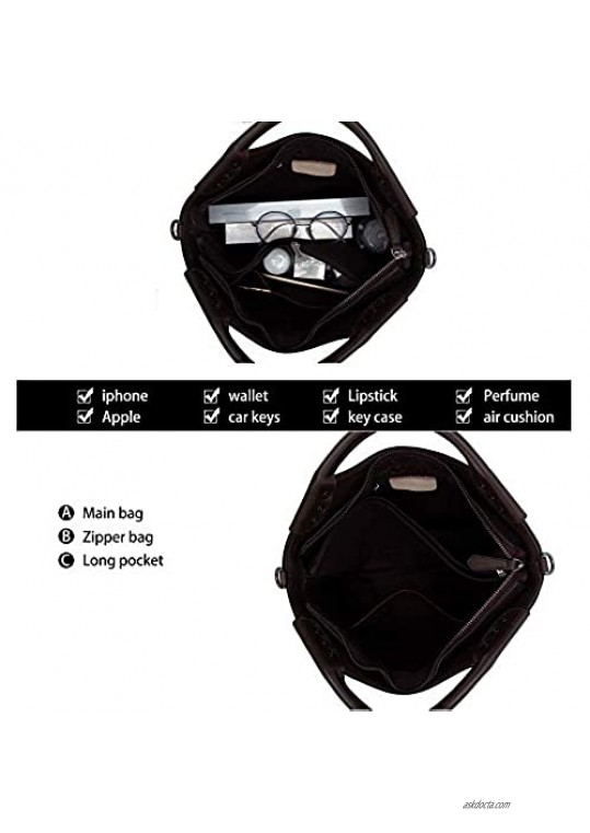Retro Genuine Leather Handbag for Women Designer Satchel Retro Pattern Crossbody Bag Leather Purses and Handbag