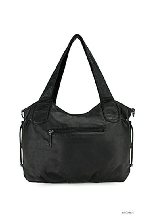 Scarleton Satchel Handbag for Women Ultra Soft Washed Vegan Leather Crossbody Bag Shoulder Bag Handbag for Women H1472
