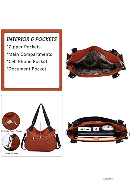 Soft Washed Leather Hobo Women Handbags Roomy Multiple Pockets Street ladies' Shoulder Bag Fashion Tote Satchel Bag