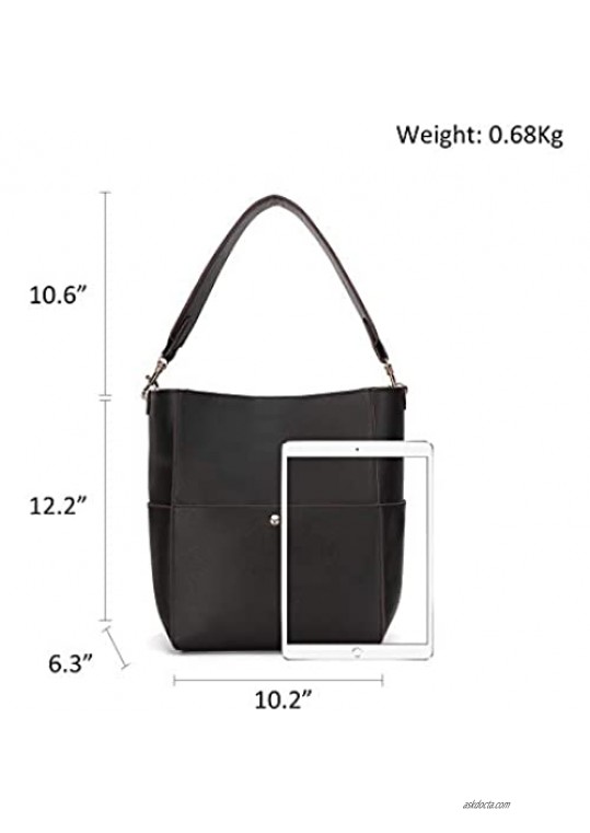 Women Handbags Purses PU Leather Bucket Bags Designer Shoulder Satchel Tote Bags