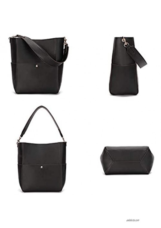 Women Handbags Purses PU Leather Bucket Bags Designer Shoulder Satchel Tote Bags