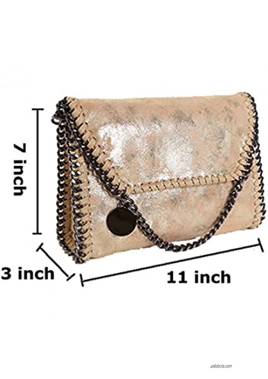 Beatfull Designer Chain Shoulder Purse for Women Soft Leather Quilted Clucth Fashion Message Crossbody bag