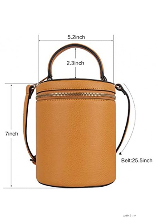 Bucket Cylinder Bag Small Purses for Women with Shoulder Strap Barrel Shape Crossbody bag for Girl Small Shoulder Phone Bag