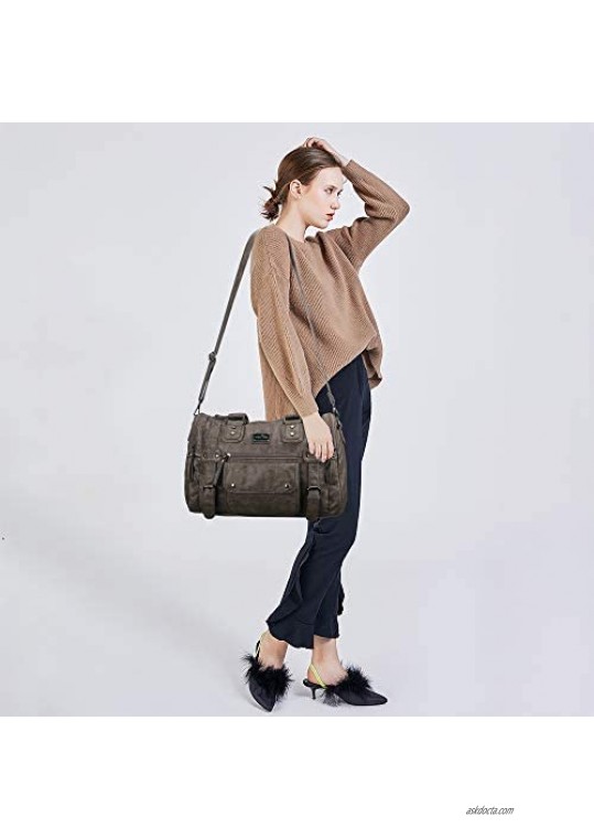 Cross body Shoulder Bag Women PU Leather Purses and Handbags Middle Size