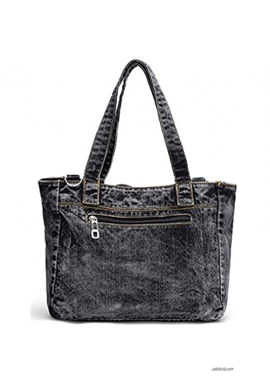 Donalworld Women Casual Denim Shoulder Bag Tote Handbag