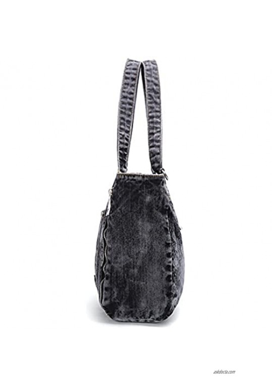 Donalworld Women Casual Denim Shoulder Bag Tote Handbag