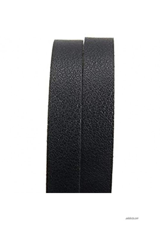 19.5 byhands PU Leather Tote Bag Handles/Purse Handles Black (PU40-5002)