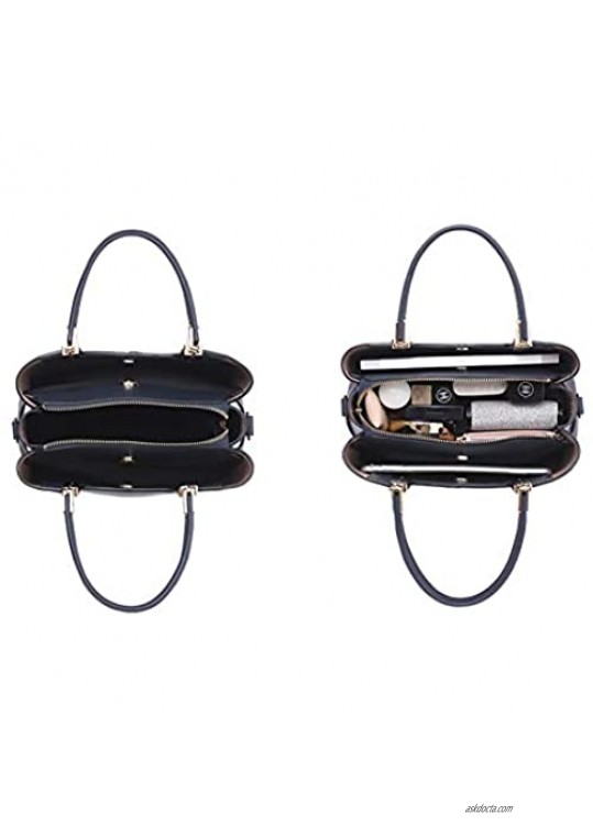 Ainifeel Women's Genuine Leather Handbags and Purses Top Handle Handbags For Work Everyday Leather Handbags