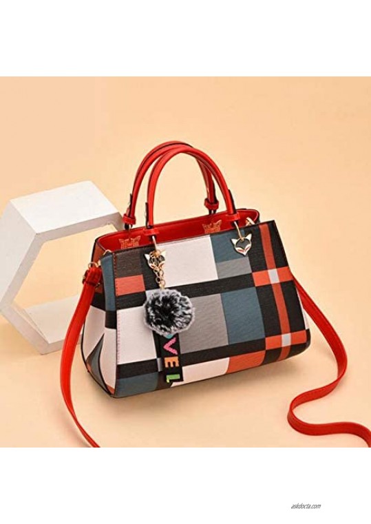 LaGia Ladies Muti-Color PU Leather Handbag - Trendy Handbag - Stylish for every days use (Red)