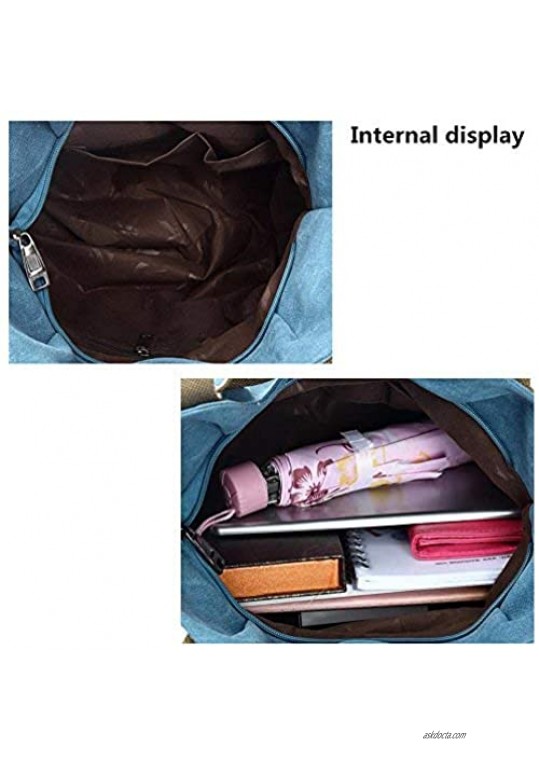 coofig Womens Canvas Handbags Bulk Hobo Tote Bags Vintage Retro Casual Shoulder Bags