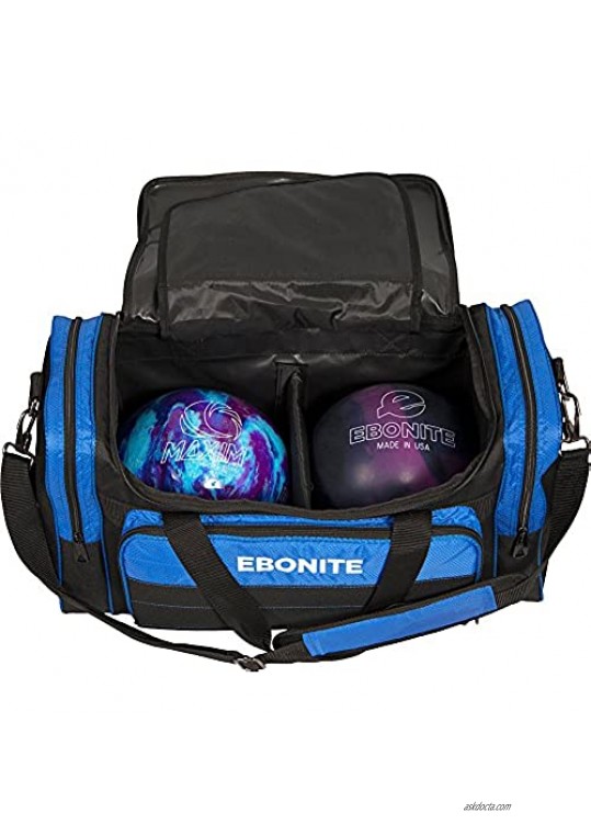 Ebonite Conquest Double Tote Bowling Bag Black/Royal