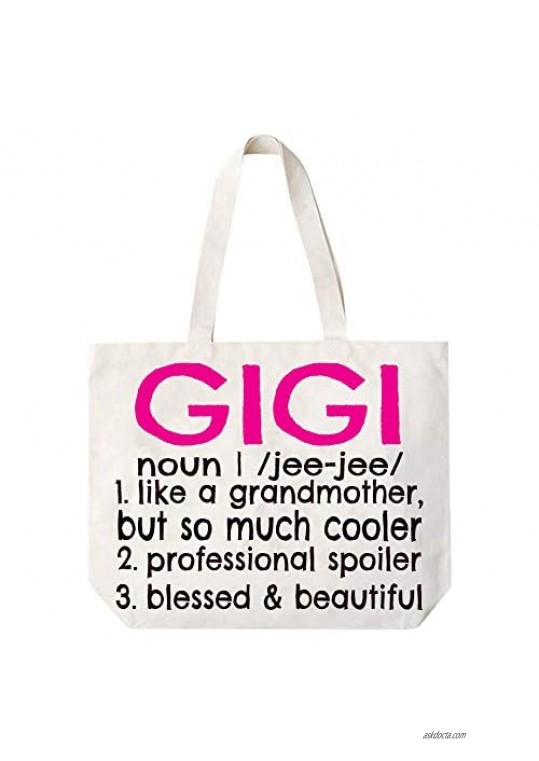 Gigi Definition Canvas Tote Bag Grandma Gift Idea Book Bag