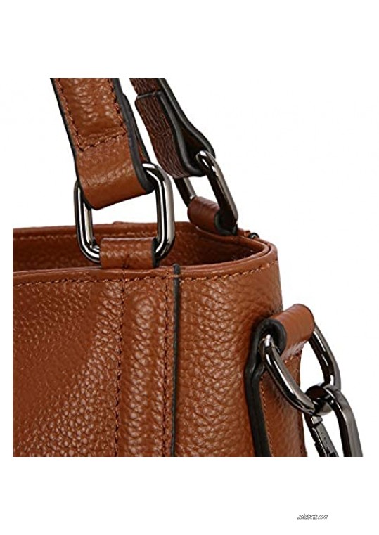 Heshe Leather Handbags for Women Top Handle Totes Bags Shoulder Handbag Satchel Designer Purse Cross Body Bag for Lady