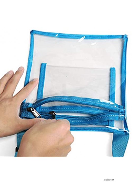 HULISEN Clear Crossbody Purse Bag Stadium Approved with Extra Inside Pocket