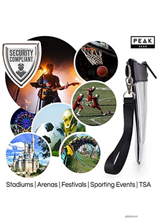 Peak Gear Clear Purse - Stadium Approved Transparent Clutch Bag for Sport or Concert Events