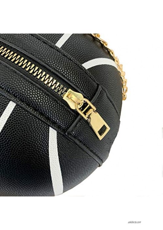 Rahada Basketball Shaped Bag Mini Cross Body Handbag Girls Messenger Tote Shoulder PU Leather Round Handbags