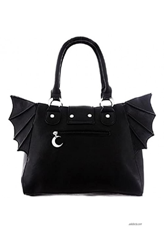 Restyle Gothic Bat Wing Crescent Moon Purse Handbag Witchcraft Wicca Punk Bag