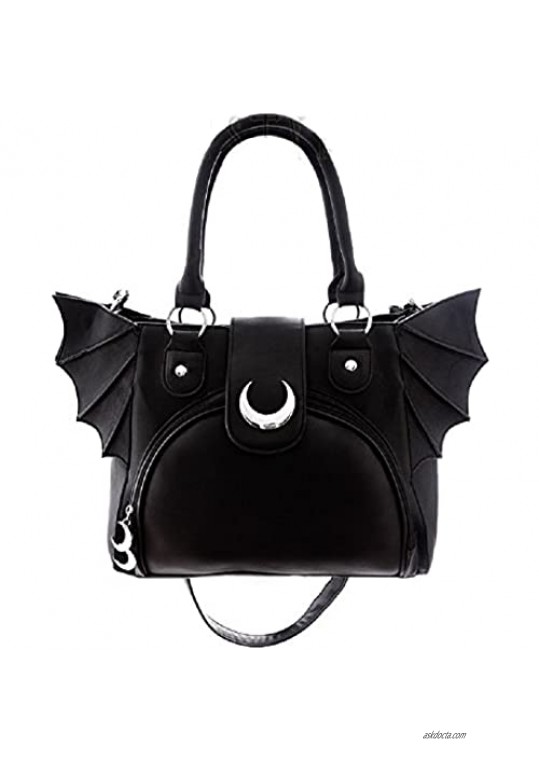 Restyle Gothic Bat Wing Crescent Moon Purse Handbag Witchcraft Wicca Punk Bag
