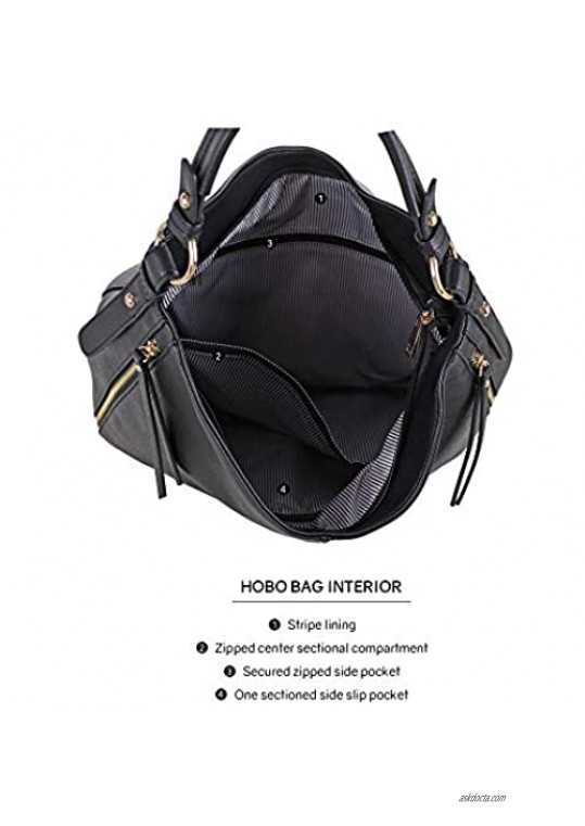 SG SUGU Hobo Shoulder Bags for Women Tote Handbags Fashion Large Capacity Ladies