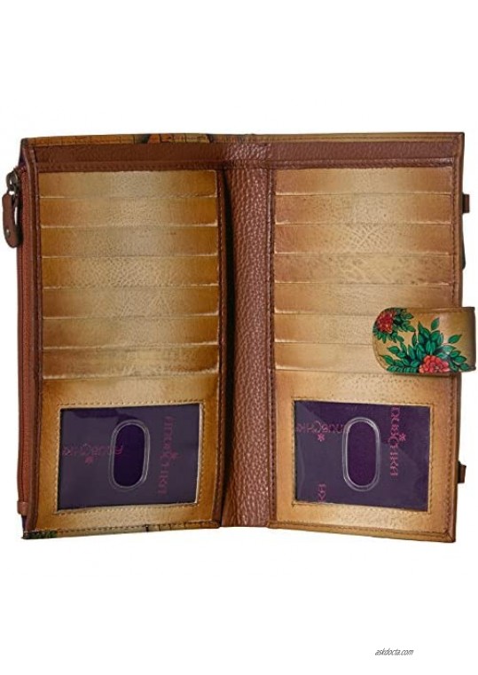 Anuschka Women's Handpainted Leather Large Smart Phone Case & Wallet